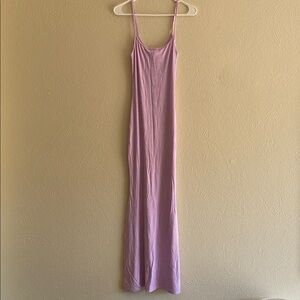 NEW SKIMS Soft Lounge Long Ribbed Cami Slip Dress Size L Sugar Plum Lilac Purple